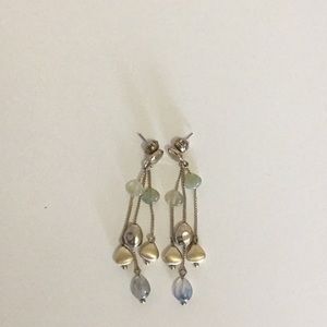 Multi colored medium length earrings